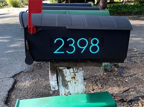 metal reflective mailbox numbers